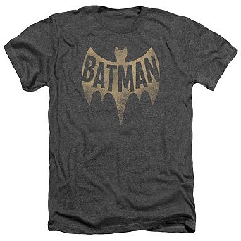 Batman Classic Tv Vintage Logo Adult Heather T-shirt