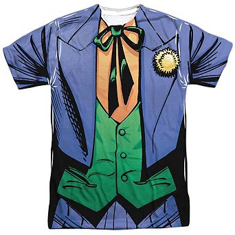 Batman Joker Uniform Short Sleeve Adult Poly Crew T-shirt