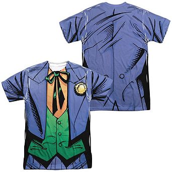 Batman Joker Uniform Short Sleeve Adult Poly Crew T-shirt