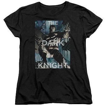 Batman Fighting The Storm Short Sleeve Womens T-shirt