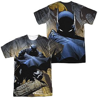 Batman In Shadow Short Sleeve Adult Poly Crew T-shirt