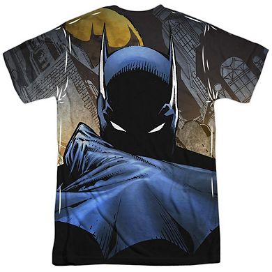Batman In Shadow Short Sleeve Adult Poly Crew T-shirt