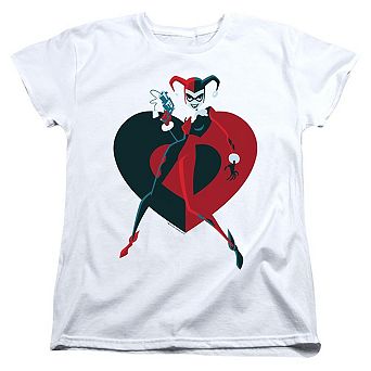 Batman Harely Heart Short Sleeve Womens T-shirt