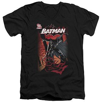 Batman 655 Cover Short Sleeve Adult V Neck T-shirt