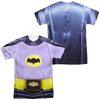 Batman Classic Tv Batman Costume Short Sleeve Adult Poly Crew T-shirt