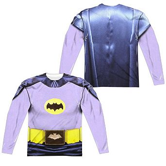 Batman Classic Tv Batman Costume Long Sleeve Adult Poly Crew T-shirt