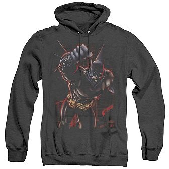 Batman Crimson Knight Adult Heather Hoodie