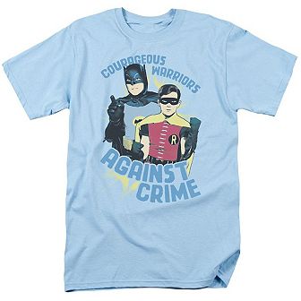 Batman Classic Tv Courageous Warriors Short Sleeve Adult T-shirt