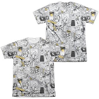 Batman Comic All Over Adult 65/35 Poly/cotton Short Sleeve T-shirt