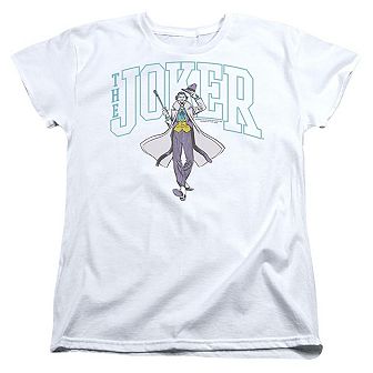 Batman Joker Varsity On White Short Sleeve Women´s T-Shirt