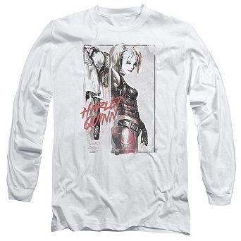 Batman Ink Wash Harley Long Sleeve Adult T-shirt