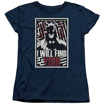 Batman I Will Fnd You Short Sleeve Womens T-shirt