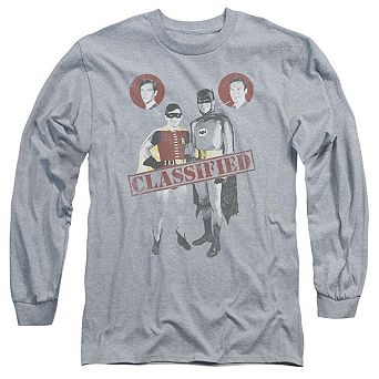 Batman Classic Tv Classified Long Sleeve Adult T-shirt