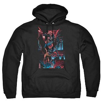 Batman Dark Knight Panels Adult Pull Over Hoodie