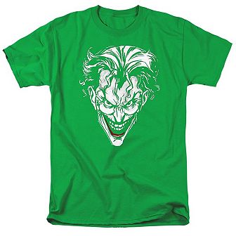 Batman Joker Red On Green Short Sleeve Adult T-shirt