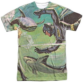 Batman Classic Tv Underwater Short Sleeve Adult Poly Crew T-shirt