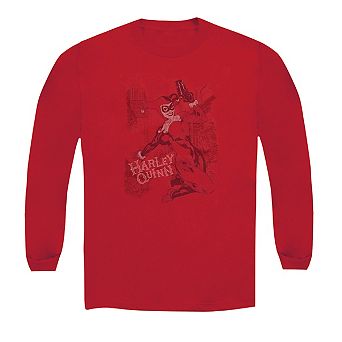 Batman Harleys Packing Long Sleeve Adult T-shirt