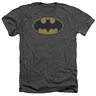 Batman Little Logos Adult Heather T-shirt