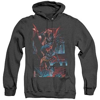 Batman Dark Knight Panels Adult Heather Hoodie