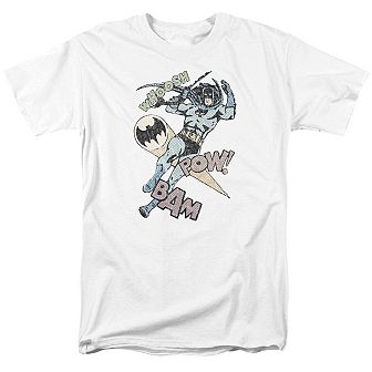 Batman Halftone Swing Short Sleeve Adult T-shirt