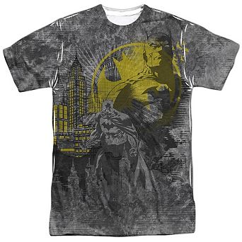 Batman Dark City Short Sleeve Adult 100% Poly Crew T-shirt