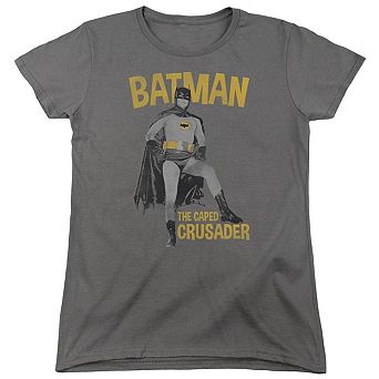 Batman Classic Tv Caped Crusader Short Sleeve Womens T-shirt