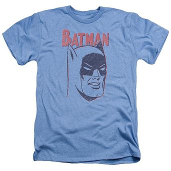 Batman Crayon Man Adult Heather T-shirt