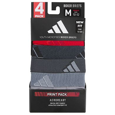 Boys 4-20 Adidas Youth Microfiber Graphic 4-Pack Boxer Brief