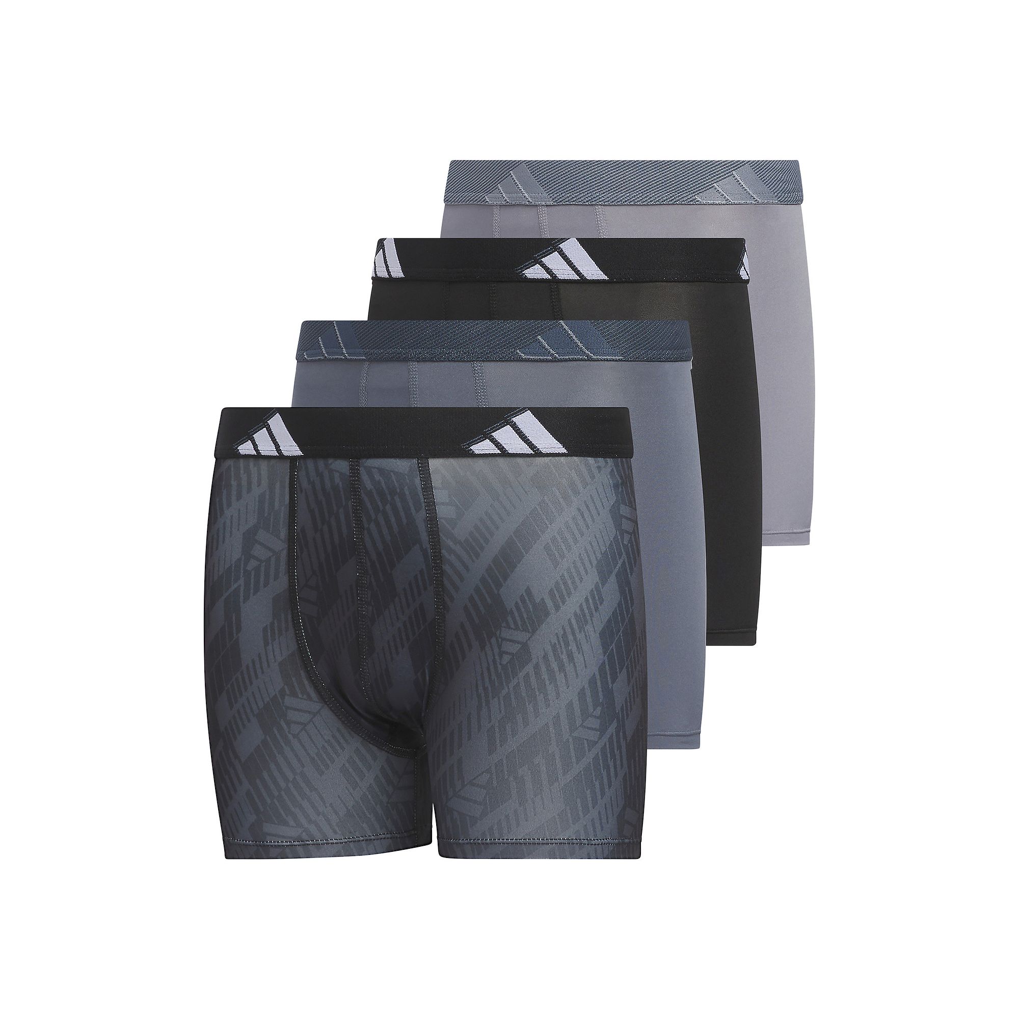 Boys 4-20 Adidas Youth Microfiber Graphic 4-Pack Boxer Brief, Boys, Size: 