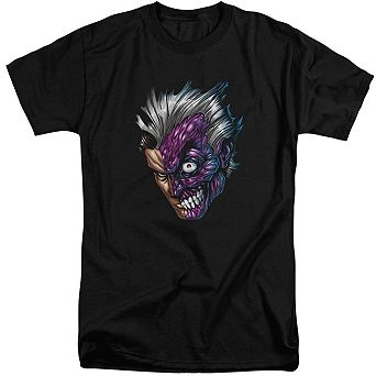 Batman Just Face Short Sleeve Adult Tall T-shirt
