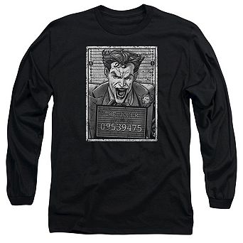 Batman Joker Inmate Long Sleeve Adult T-shirt