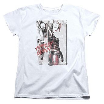 Batman Ink Wash Harley Short Sleeve Womens T-shirt