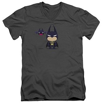 Batman Cute Batman Short Sleeve Adult V Neck T-shirt