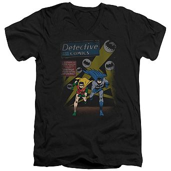 Batman Dynamic Duo Short Sleeve Adult V Neck T-shirt
