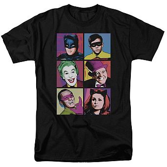 Batman Classic Tv Pop Cast Short Sleeve Adult T-shirt