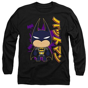 Batman Cute Kanji Long Sleeve Adult T-shirt