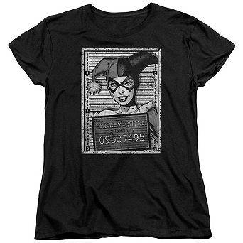 Batman Harley Inmate Short Sleeve Womens T-shirt