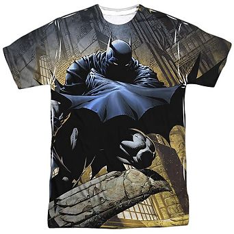 Batman In Shadow Short Sleeve Adult Poly Crew T-shirt