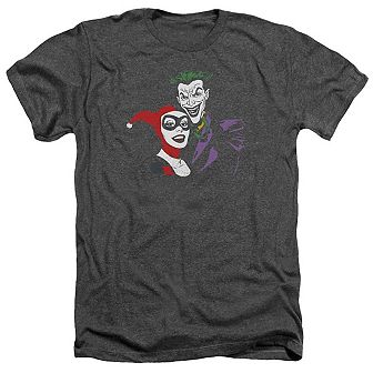Batman Joker & Harley Adult Heather T-shirt
