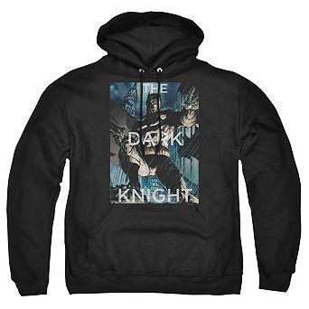 Batman Fighting The Storm Adult Pull Over Hoodie