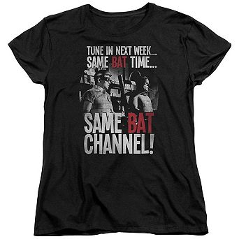 Batman Classic Tv Bat Channel Short Sleeve Womens T-shirt