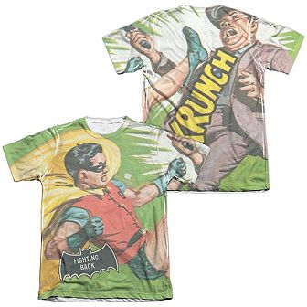 Batman Classic Tv Fighting Back Sleeve T-shirt