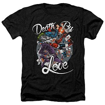 Batman Death By Love Adult Heather T-shirt