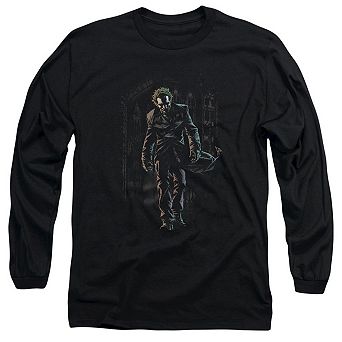 Batman Joker Leaves Arkham Long Sleeve Adult T-shirt