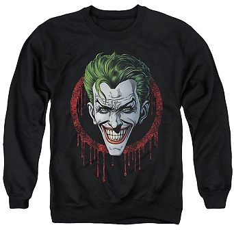 Batman Joker Drip Adult Crewneck Sweatshirt