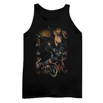 Batman Grapple Fire Adult Tank Top