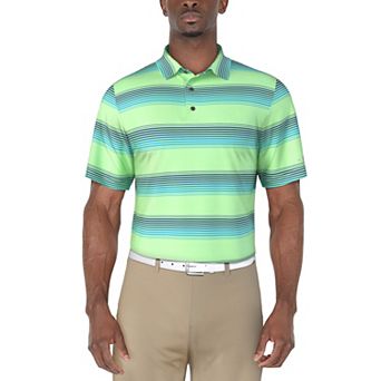 Men's Grand Slam Multi Stripe Printed Short Sleeve Golf Polo