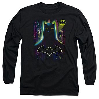 Batman Knight Lights Long Sleeve Adult T-shirt