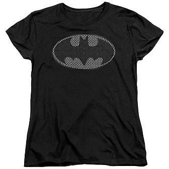 Batman Chainmail Shield Short Sleeve Womens T-shirt