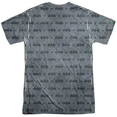Batman Classic Bat Argyle Short Sleeve Adult 100% Poly Crew T-shirt